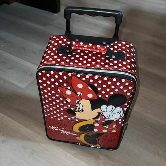Authentic Disney Parks Minnie Mouse Small Soft Rolling Kid Suitcase - Picture 1 of 8